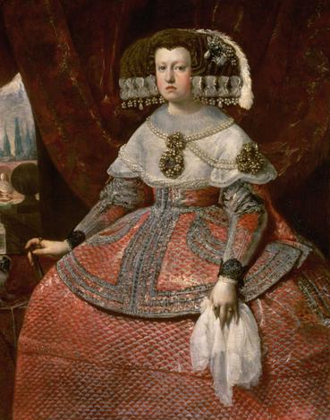 Marie-Anne d'Autriche, - par Diego Vlasquez- vers 1655 - huile sur toile, 128,8 x 99 cm - Kunsthistorisches Museum de Vienne
